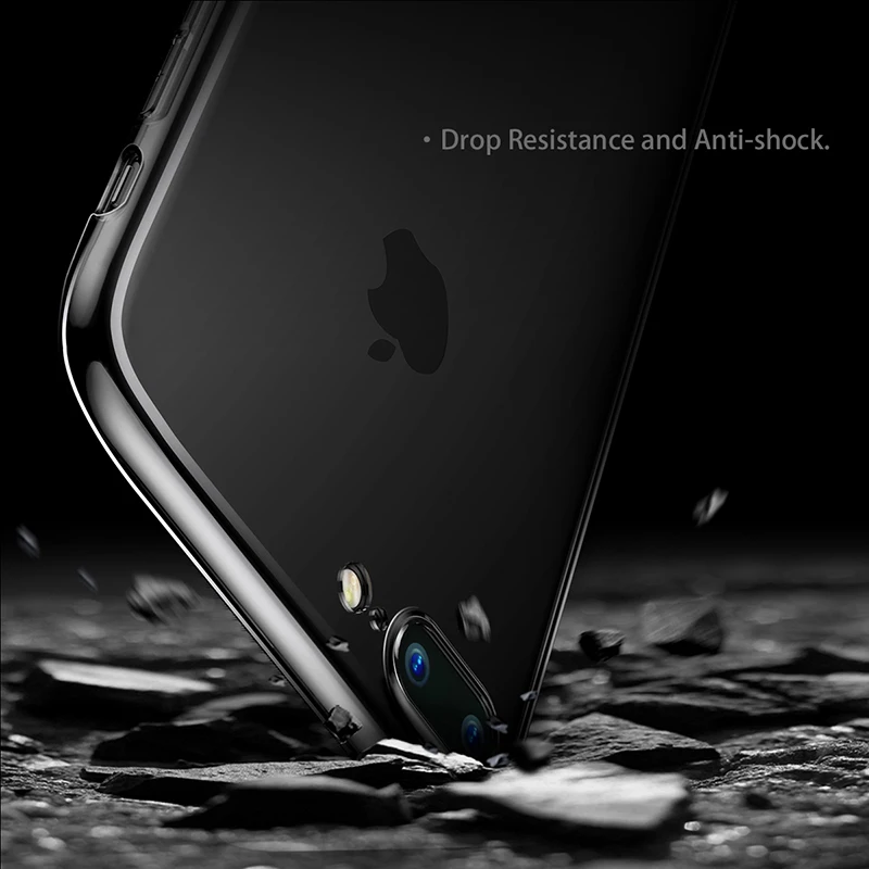 Прозрачный чехол Baseus для iPhone 7 8 Plus мягкий силиконовый из ТПУ Ультратонкий |
