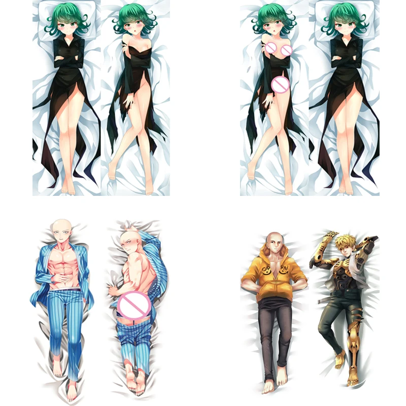 

2017-August update Japanese Anime ONE PUNCH-MAN Saitama & tatsumaki & Genos Hugging Body Pillow Cover Case Dakimakura Pillowcase
