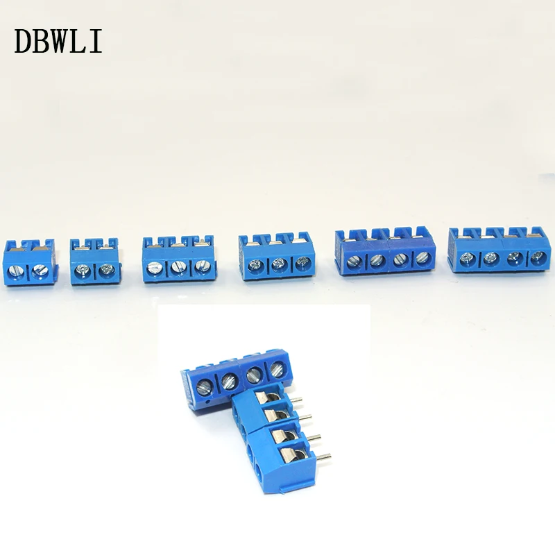 

10 шт./лот KF301-5.0-2P KF301-3P шаг 5,0 мм прямой контакт 2P 3P 4P винт PCB Клеммная колодка коннектор