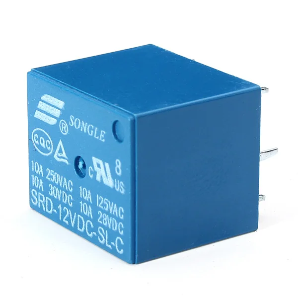 5 шт. новые SONGLE мини 12 В DC реле питания SRD-12VDC-SL-C типа PCB | Электронные компоненты и