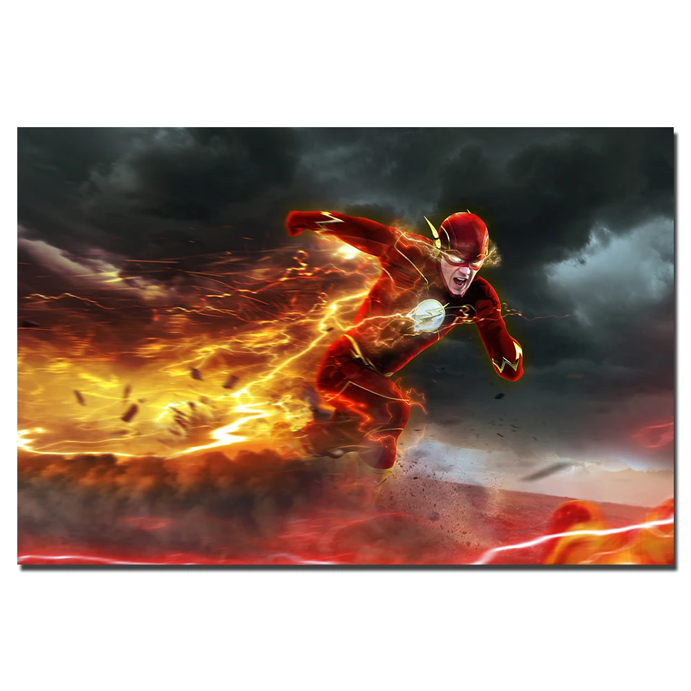 DC Comics Холст Картина флэш-плакат настенные художественные фотографии печать для