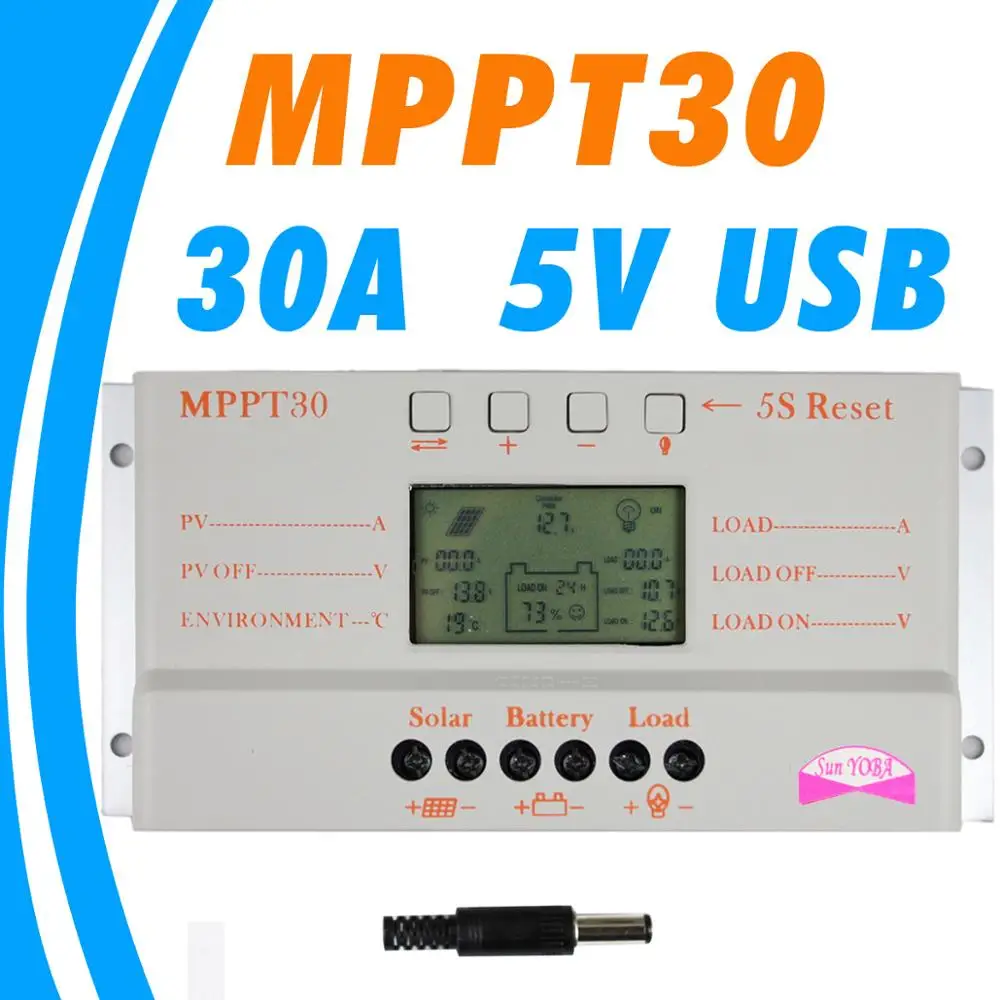 ШИМ солнечный регулятор 30A 12/24 В заряда и разрядки контроллер MPPT M30 | Обустройство