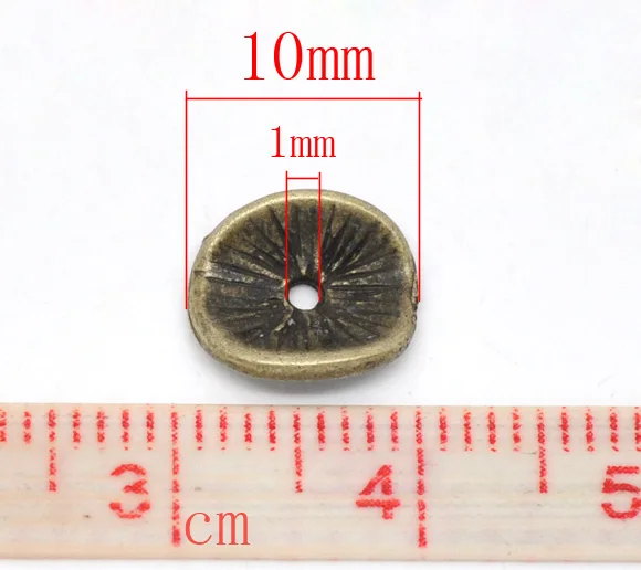 DoreenBeads Zinc metal alloy Spacer Beads Irregular Antique Bronze Pattern color About 10mmx9mm Hole:Approx 1mm 20 PCs | Украшения и