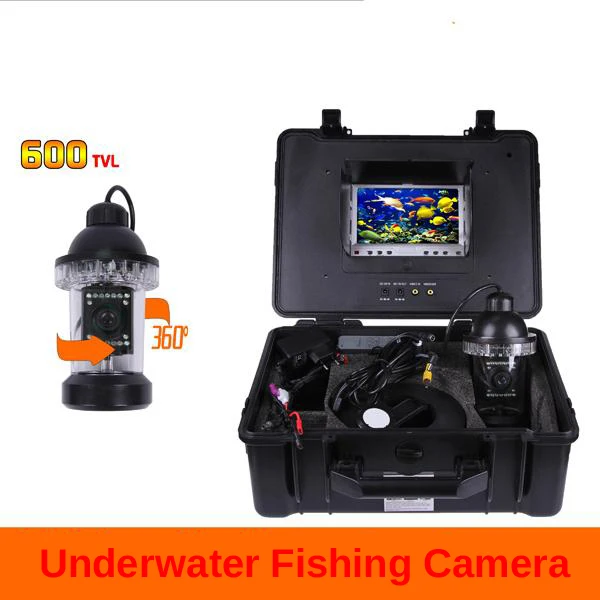 

360 Degree View 20m Underwater Fish Finder HD 600TVL Camera for Ice/Sea/River Fishing with 7 inch LCD Monitor