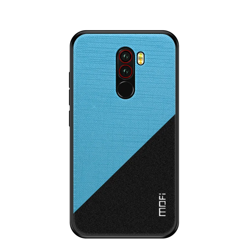 Mofi PC+Cloth Mixed Color Back Cover Xiaomi Pocophone F1 Smartphone Soft Edge Case on Poco |