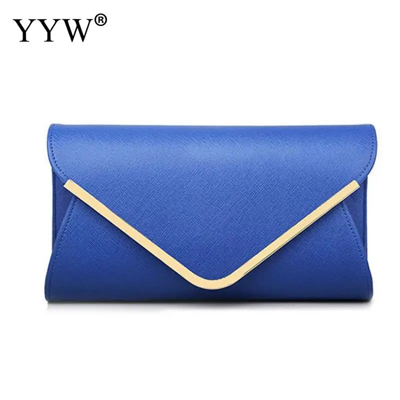 royal blue YYW желтый конверт сумка с цепочкой сумки на плечо сумка женский клатч и кошелек элегантные мягкие дневные кошельки модные женские клатчи - Цвет: royal blue