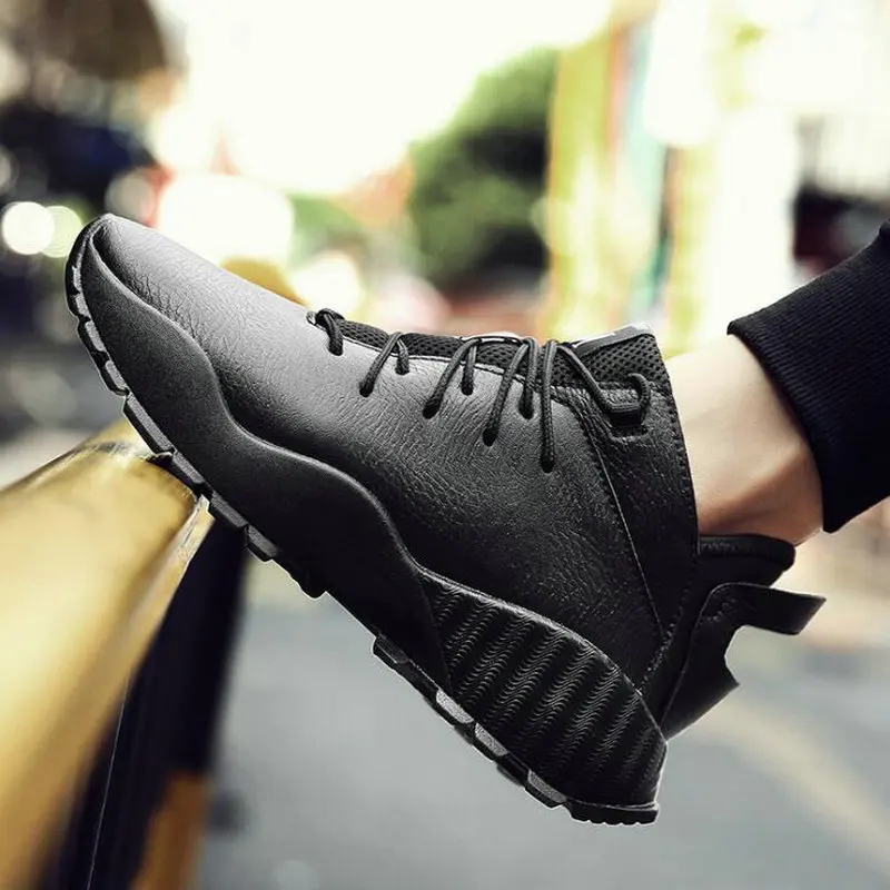 Мужские кроссовки для бега Zapatos черные и белые прогулок MM-28 2019 | Спорт развлечения