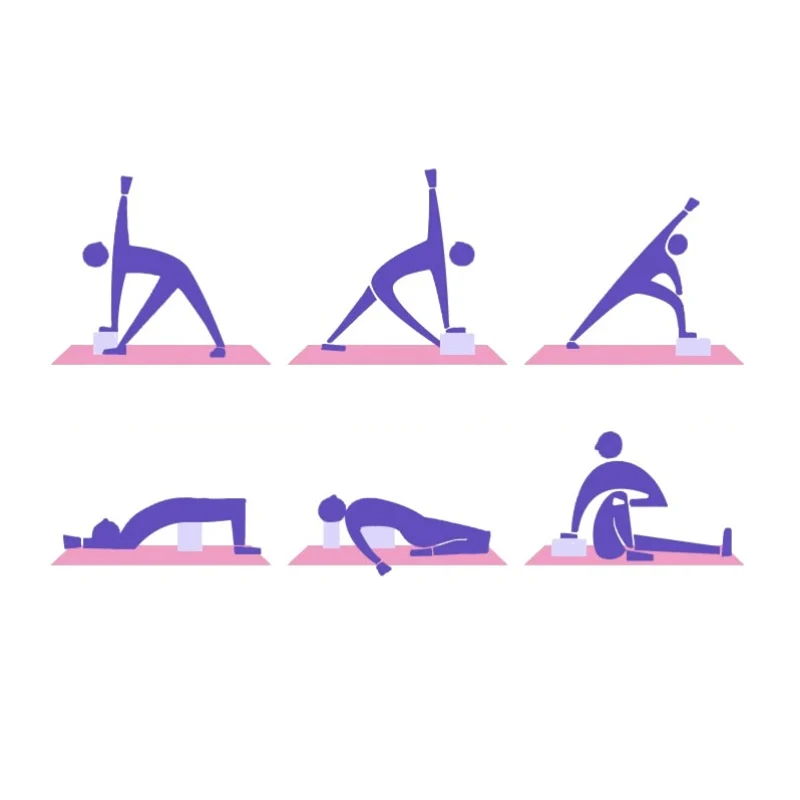 Блок для йоги блок фитнеса эва высокой плотности противоскользящий