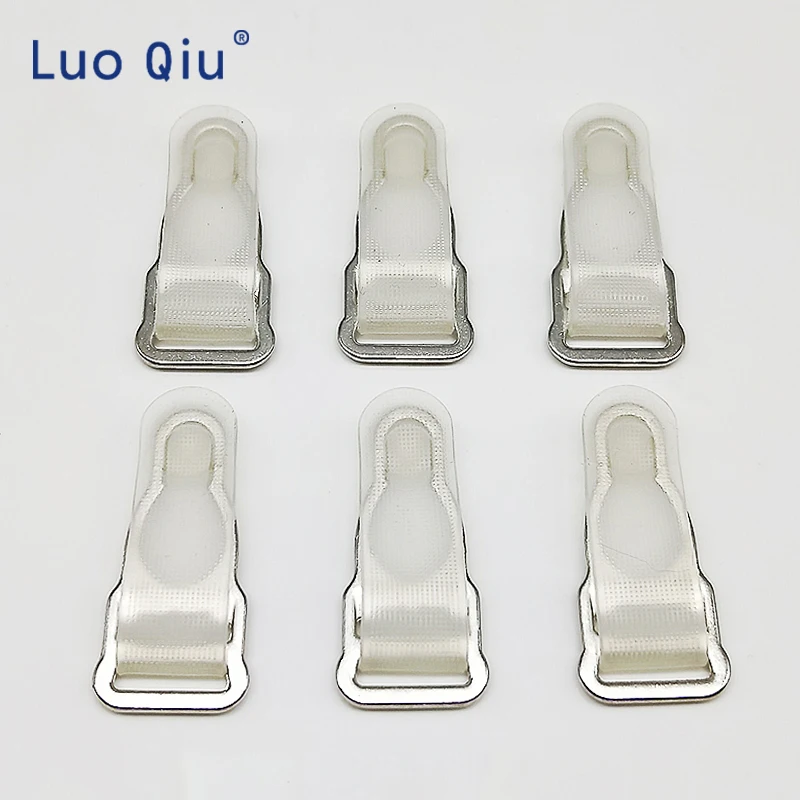 

LUO QIU 1.4cm Sewing material High quality nickel plated alloy suspender clip garter belt clip Zinc alloy+PP 10pcs/pack
