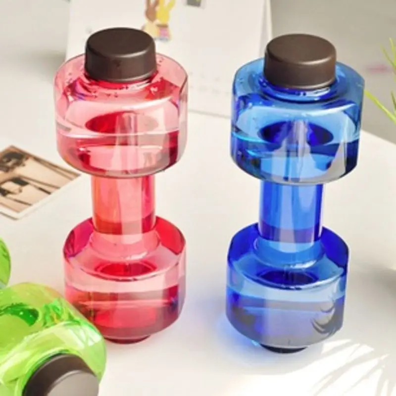 550 мл Пластиковые гантели большой емкости Спортивная бутылка для воды занятий
