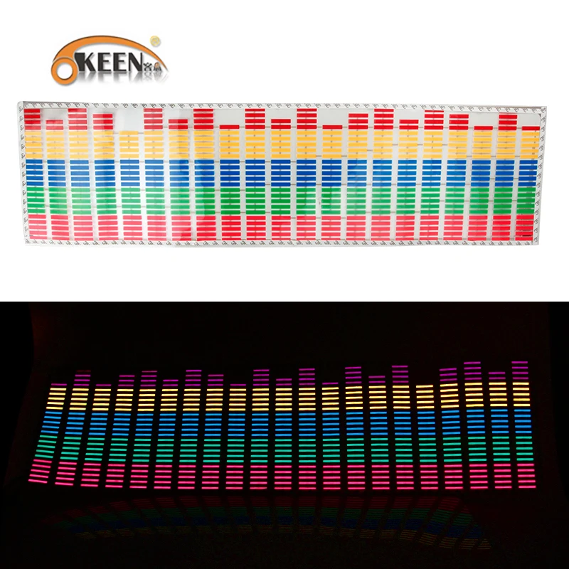 OKEEN 90*25 см автомобильная светодиодная музыкальная наклейка со вспышкой ритм