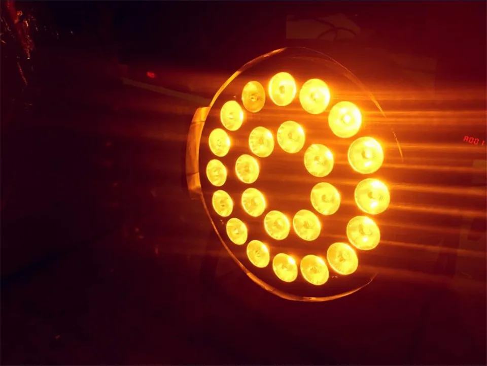 24x18 Вт RGBWA + UV 6in1 DMX светодиодный Par de Lujo los dere dj iluminacion rgbwa uv llevo luz la igualdad DJ dmx | Лампы и