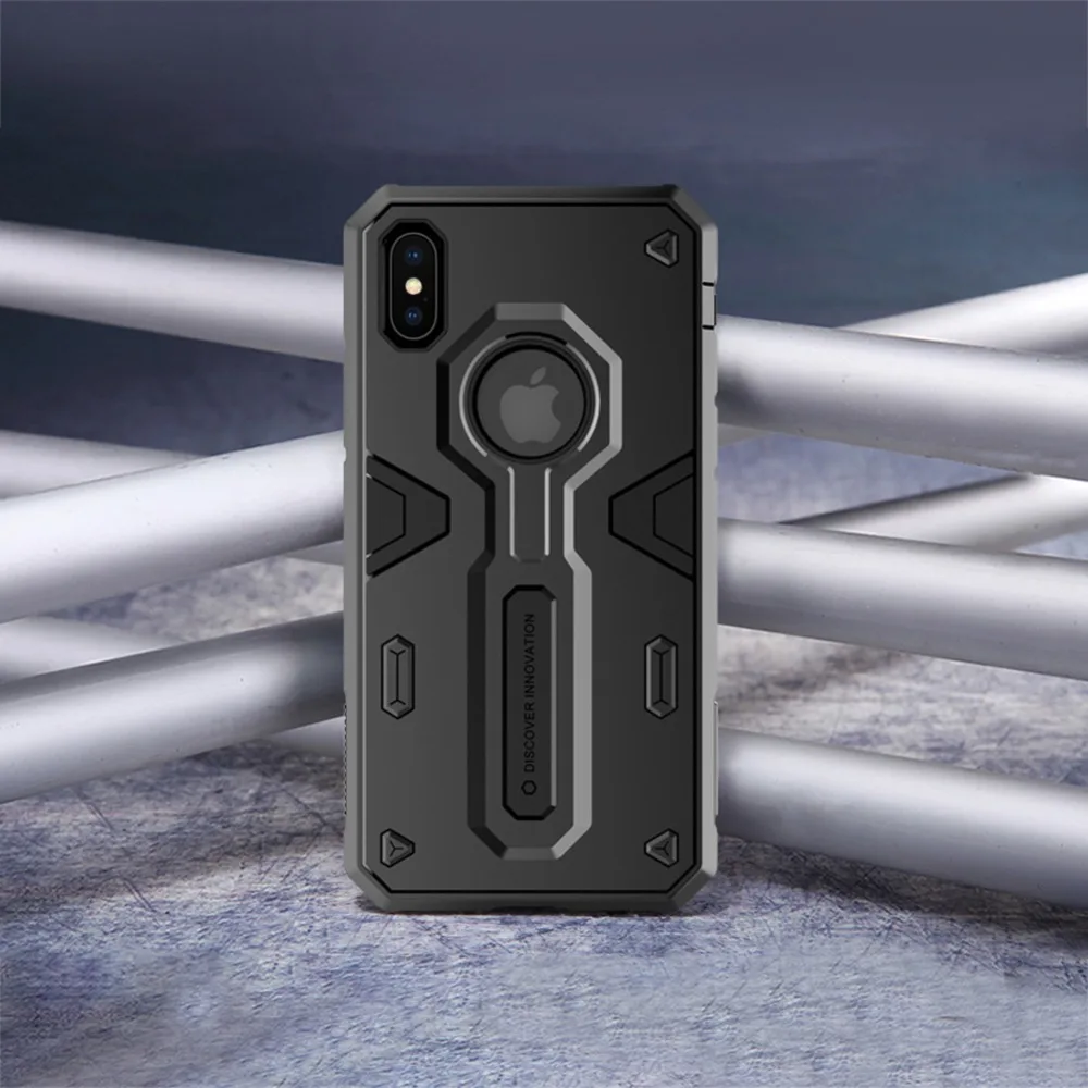 Фирменные Чехлы Nillkin для iPhone X Defender 2 Neo Hybrid жесткие бронированные тонкие чехлы