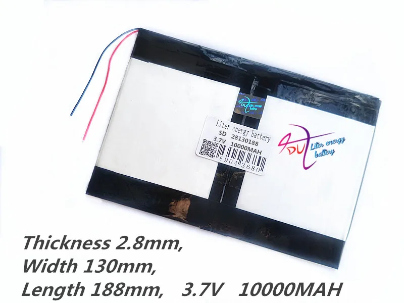Планшетный ПК talk9x u65gt, аккумулятор 28130188 3,7 V 10000mah литий-ионный аккумулятор для планшетного компьютера