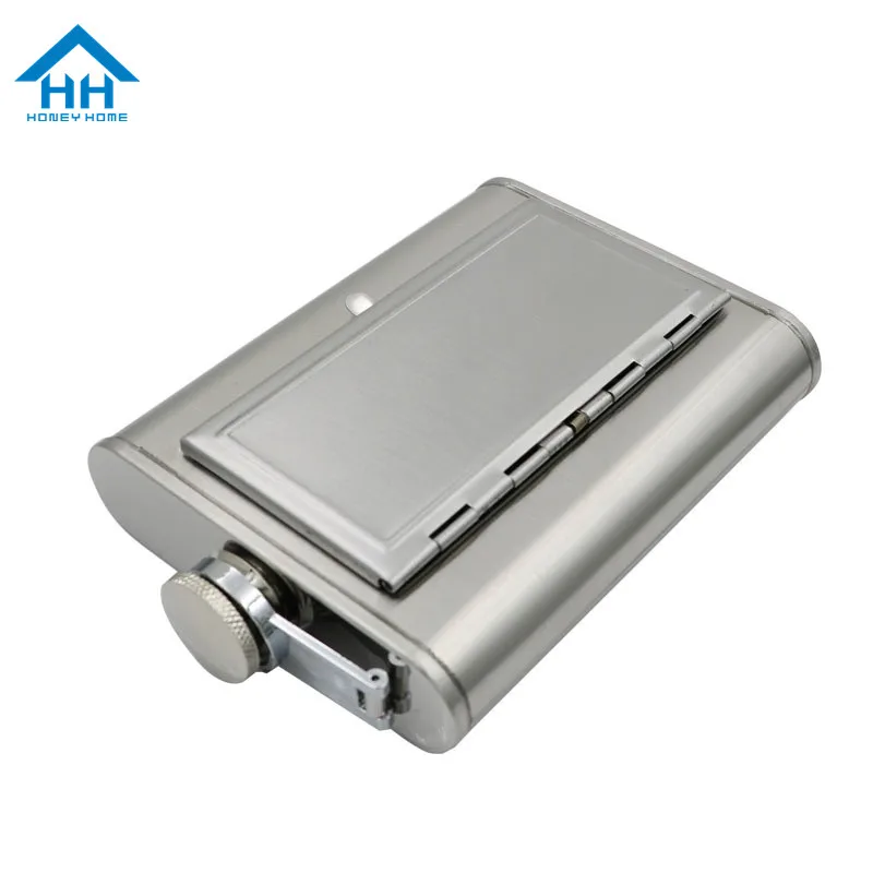 6 унций. Чехол из нержавеющей стали держатель для сигарет шт. портативный Флагон