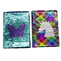 exquisite double sided sequins unicorn or butterfly notebook journal high quality hardcover writing stationery student supplies