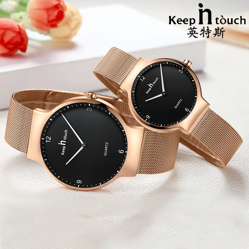 KEEP IN TOUCH Ultra Thin Steel Mesh Belt Quartz Watch Fashion Casual Women Dress Ladies Wristwatches Relogio Feminino | Наручные часы
