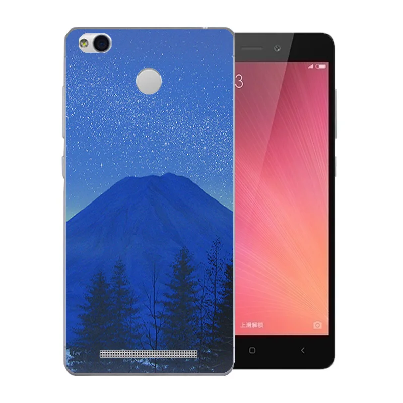For Xiaomi Redmi 3 Pro Back Cover 3S S Bag Landscape Pattern Soft Silicon Phone Case 5.0 inch for Prime Capa |