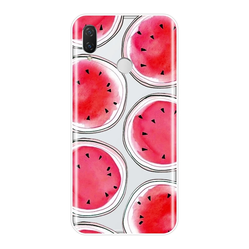 Задняя крышка для Huawei Nova 2i 3 3I 3E 2 Lite Plus арбуз фрукты Красный Мягкий силиконовый