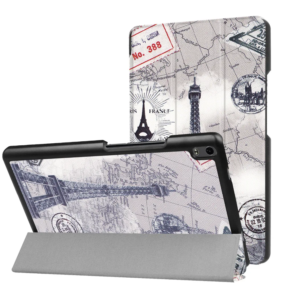 Ультратонкий Магнитный чехол из искусственной кожи с умным принтом для Lenovo TAB 4 8