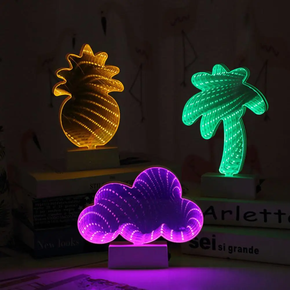 Светодиодный туннель Dreamlike 3D неоновый ночник Lihgt фламинго единорог звезда дерево
