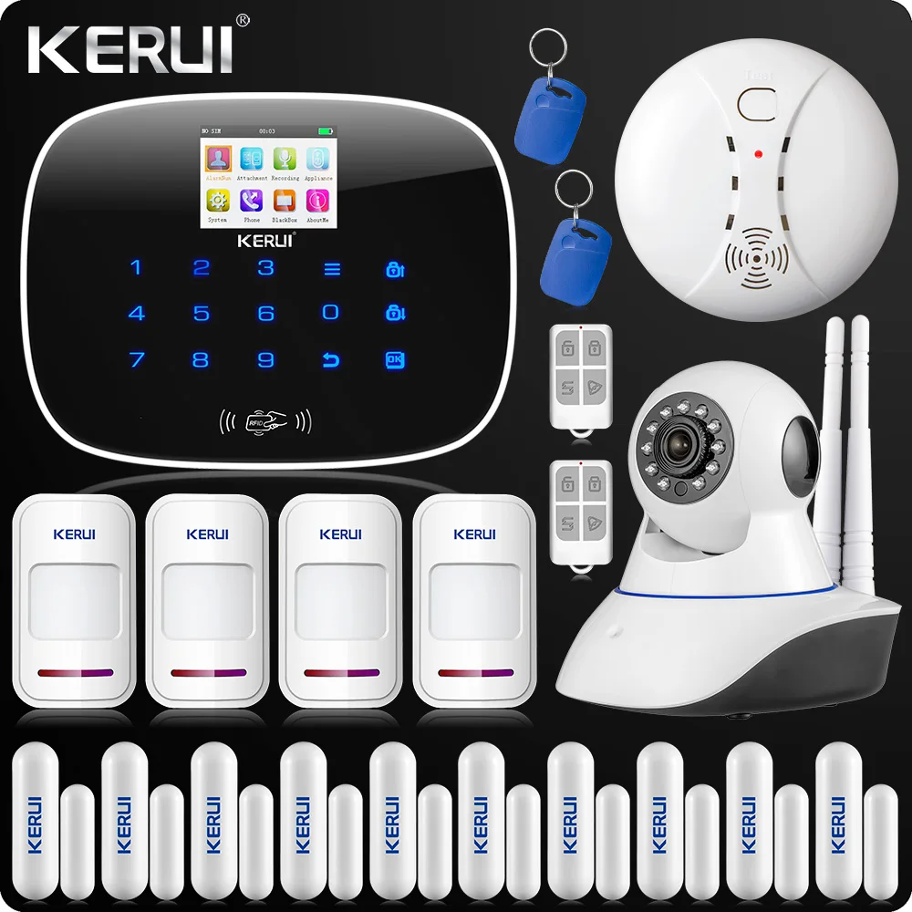 GSM ISO Android App беспроводная домашняя система охранной сигнализации Wifi ip камера SMS RFID