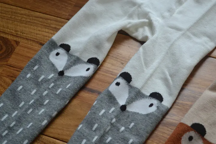 Детские мягкие колготки для маленьких девочек Колготки с рисунком лисы милые