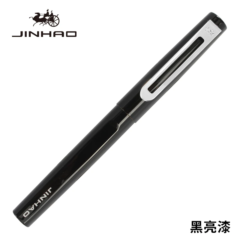 Jinhao Ручка-роллер, роскошная металлическая шариковая ручка 599, шестицветный наконечник, плоская ручка, зажим, 0,7 мм, Черная Ручка-роллер - Цвет: As shown