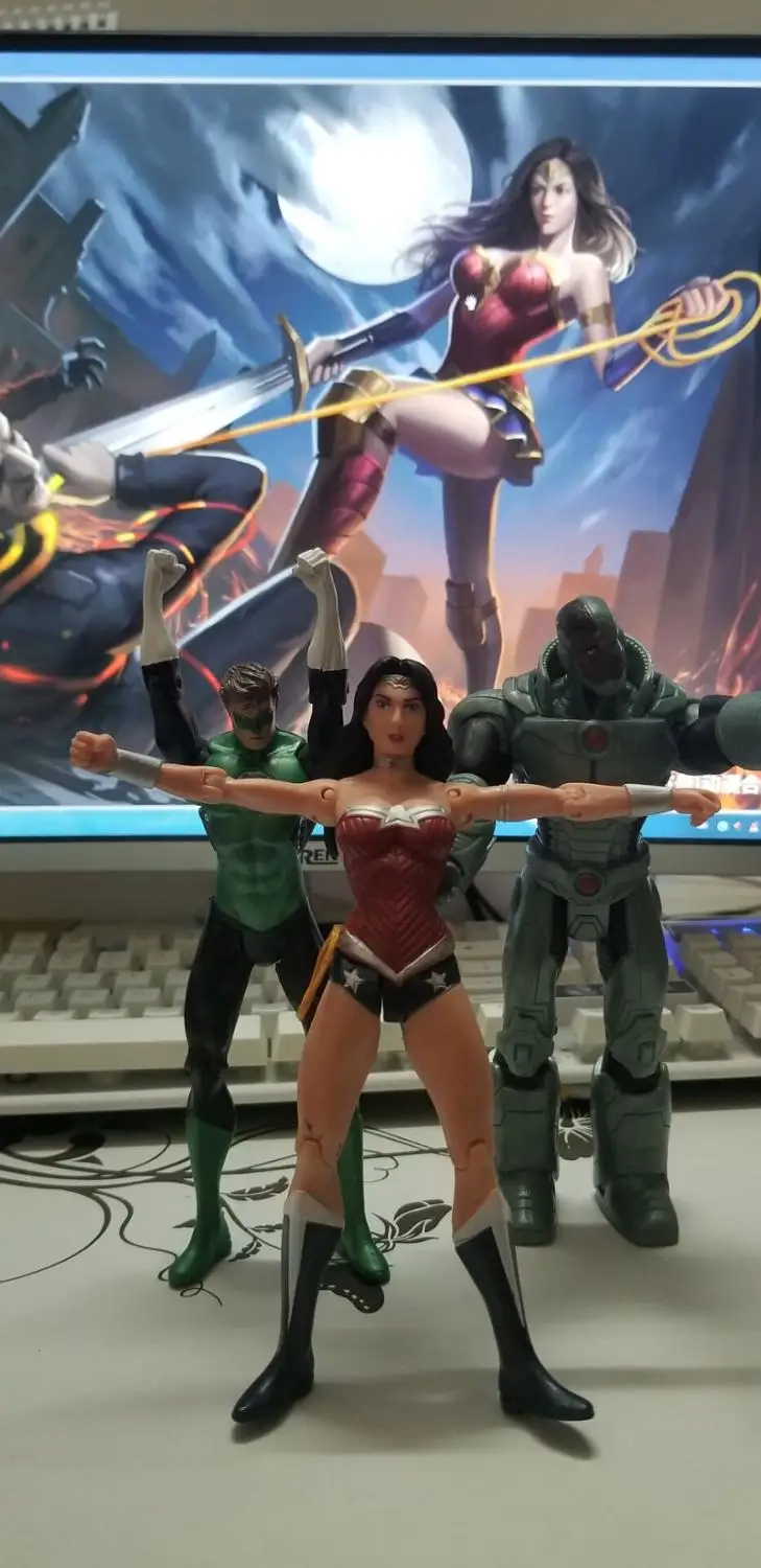 Новый хит! 4 шт./компл. Аниме Фигурка Аквамен Супермен Бэтмен чудо женщина зеленый