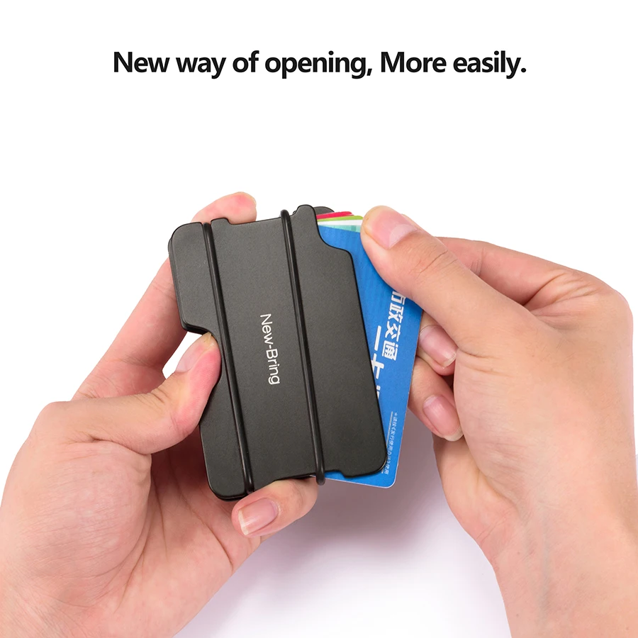 Newbring модная металлическая ID держатель кредитной карты черный карманный Box