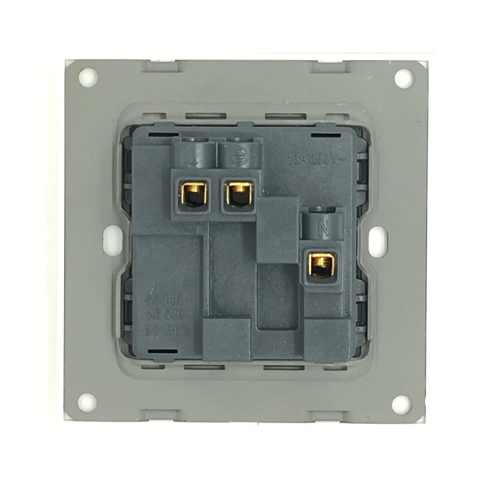 Настенная панель из хрустального стекла розетка британского стандарта 13А