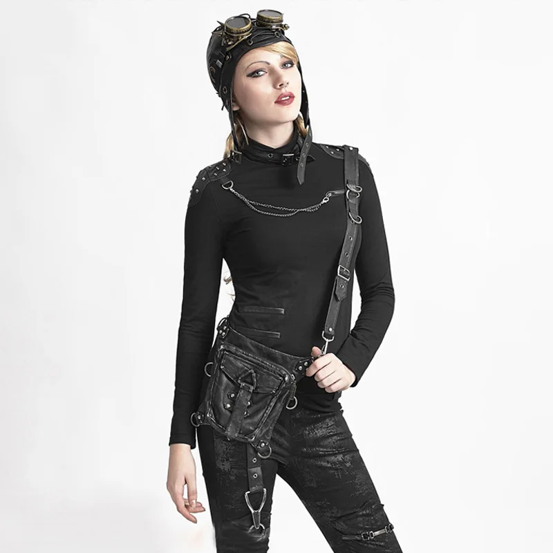 Сумка через плечо унисекс из искусственной кожи в стиле стимпанк мотоциклетный