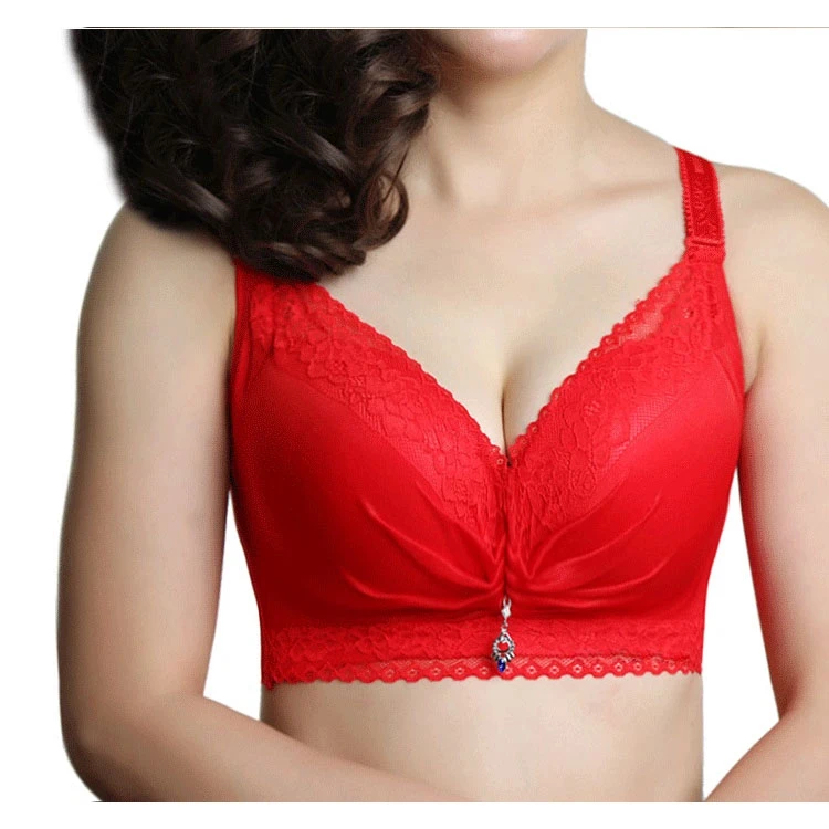 Women Over Size Bra Female Thin Sexy Lace No Steel Ring Underwear Plus | Женская одежда