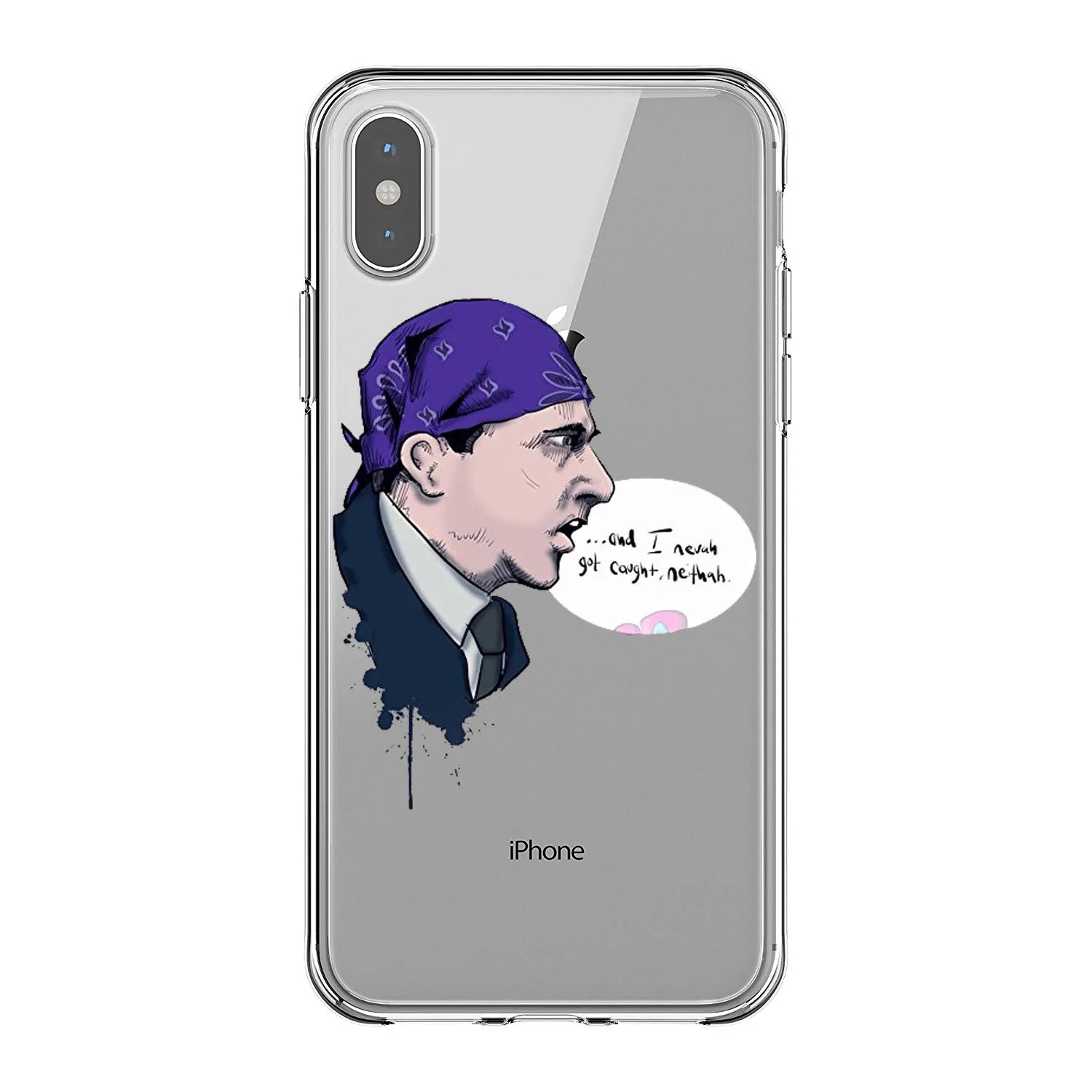 Мягкий силиконовый чехол из ТПУ с веселым рисунком Майкла Скотта для iPhone X10 5 5s Se 6