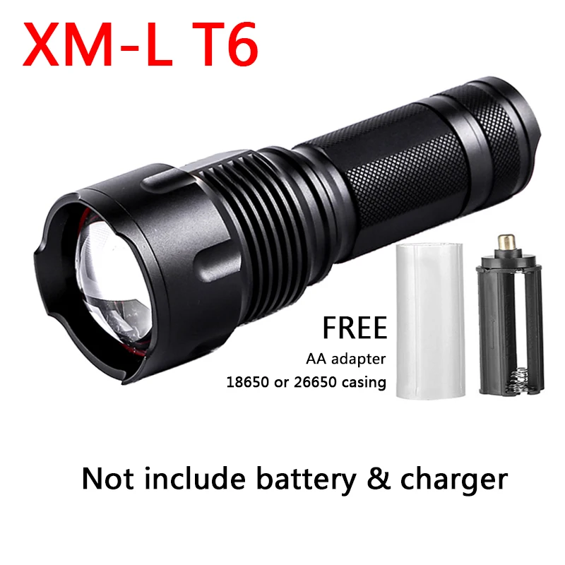 Litwod Z401006 CREE XHP70 XHP50 XM-L2 U3 XM-L T6 Мощность Фул светодиодный фонарик Фонарь Мощность 26650 18650 14500 AA с возможностью зарядки аккумулятора - Испускаемый цвет: XM-L T6