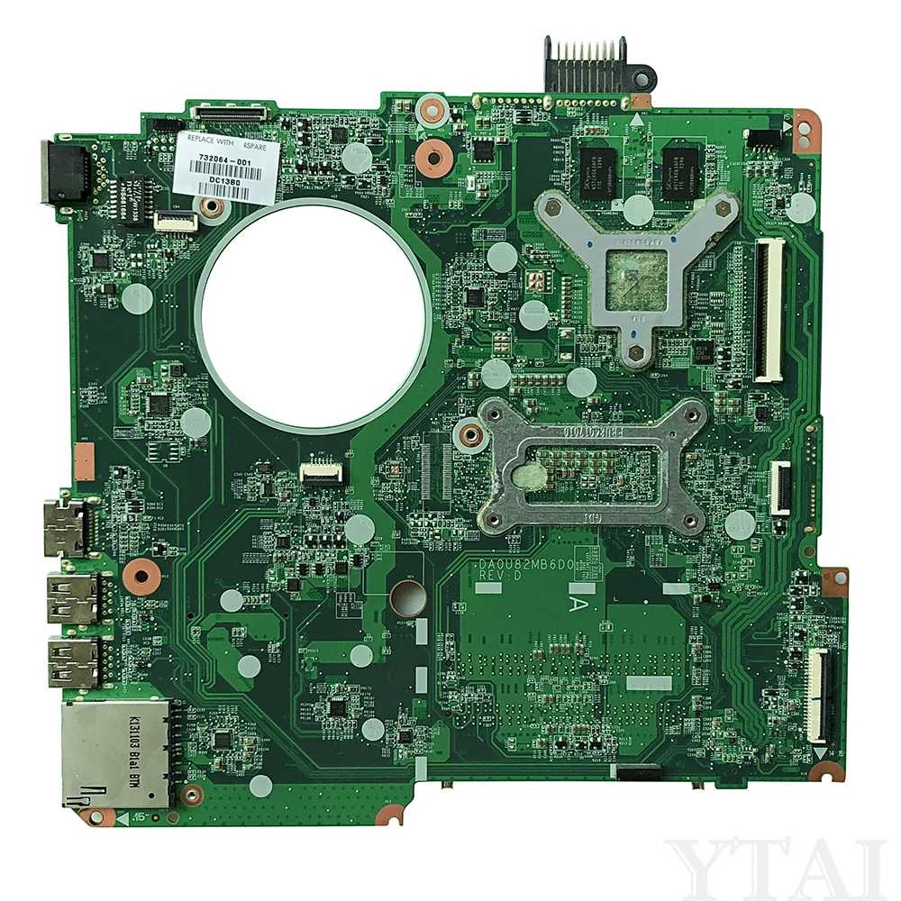 DA0U82MB6D0 для hp Pavilion 15-N 15T-N200 материнская плата для ноутбука 751494-501 DA0U82MB6D0 I5-4200U 2G ЦП материнская плата протестирована