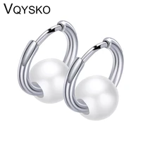 high polished hoop ceramic earrings for ladies fashion stainless steel women accessories earring party jewelry design