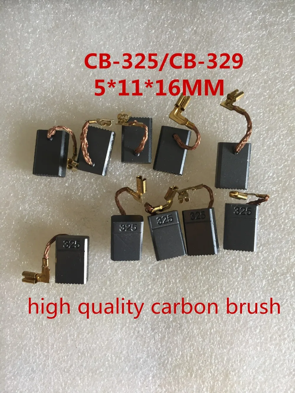 

free shipping!10pcs/lot carbon brushes 5*11*16mm replacment for makita 9553/9556/9555 cb-325 cb-329 carbon brush high quality