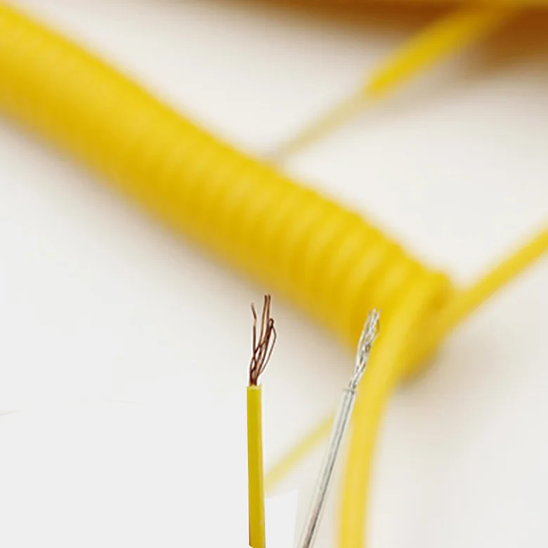 Двухжильный пружинный провод Рогатка спиральный провод 2 Pin 0.15MM2 соединительный кабель Undraw 1 м желтый провод термопары