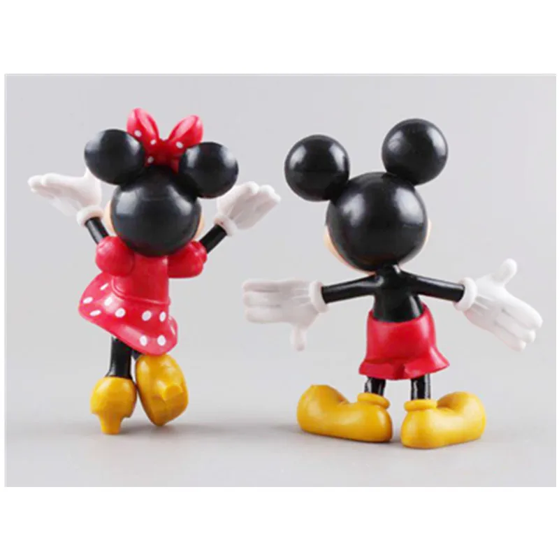 Disney игрушки 6 шт./компл. 10 см Микки и Минни Маус Мышь Дональд Дак Плутон Гуфи из ПВХ