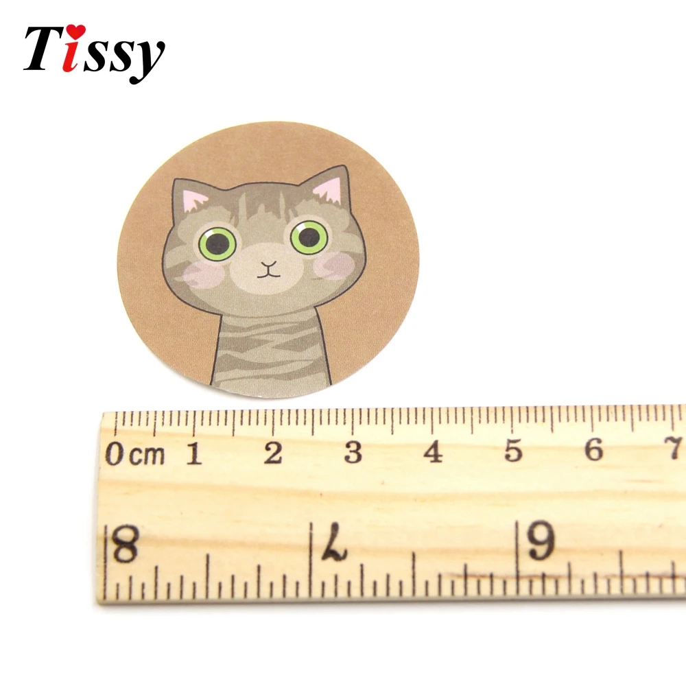 90 шт. бумажные наклейки для сумок кошек и девочек печенья конфет DIY Рождество/День