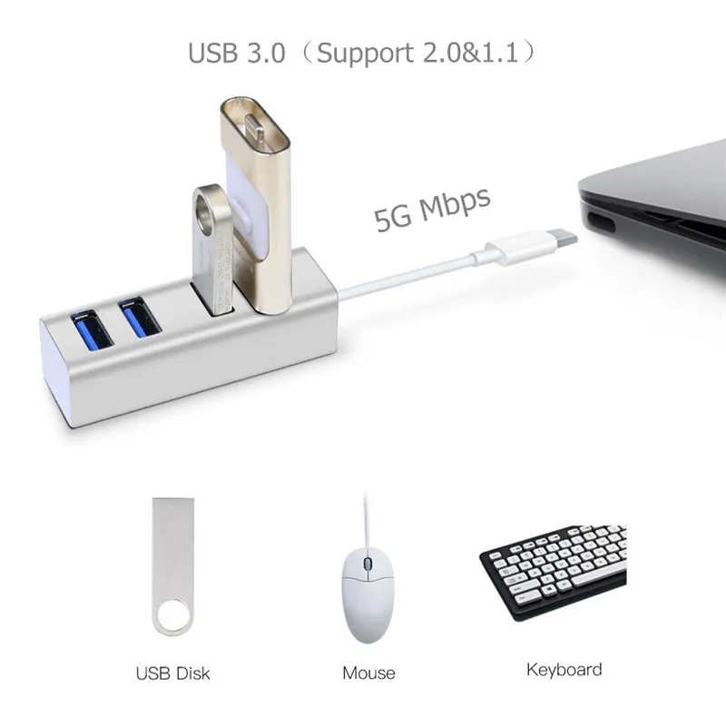 BinFul USB HUB 4 порта 3 0 концентратор сплиттер с микро порт питания для usb ноутбука