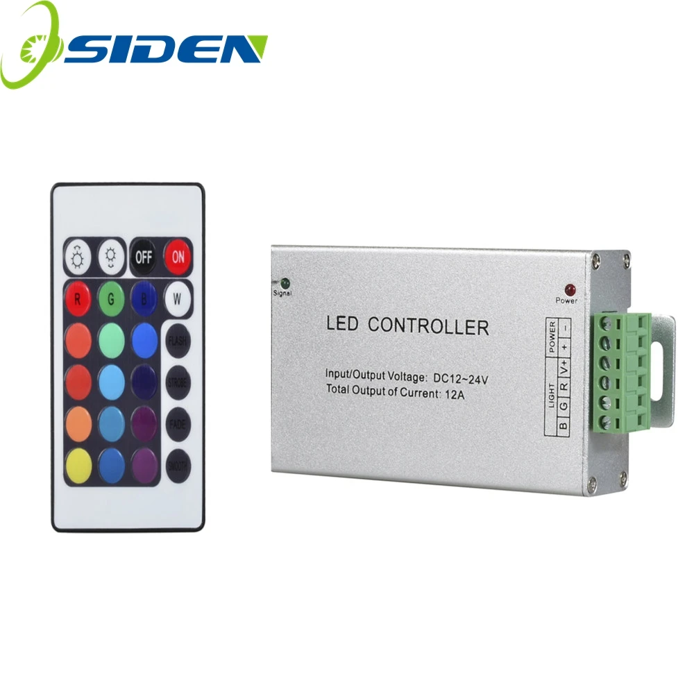

OSIDEN 50 шт. светодиодный RGB-контроллер DC1224V 12A 24A 24-кнопочный ИК-пульт дистанционного управления для SMD 3528 5050 RGB Светодиодная лента освещения от ...