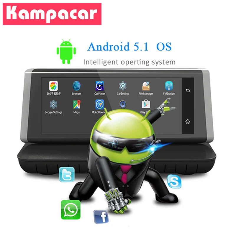 Kampacar " Wifi 4G Автомобильный видеорегистратор камера зеркало GPS HD 1080P Android Dash Cam Bluetooth ADAS навигация автомобильный видеорегистратор для автомобилей