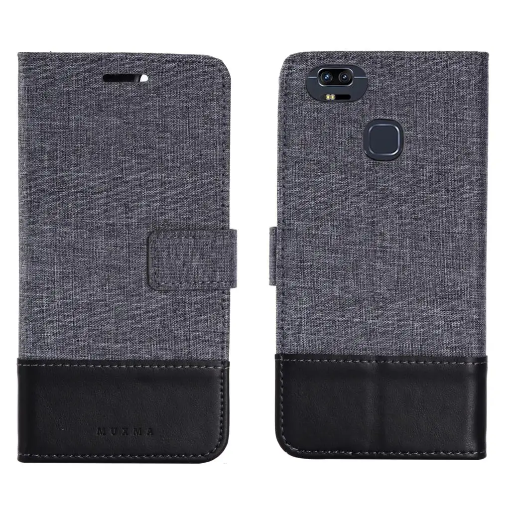 Черный Роскошный кожаный чехол для Asus Zenfone Live ZB501KL AR ZS571KL ZOOM ZE553KL GO ZB500KL MAX 3 Laser ZC551KL ZB570TL ZE620KL - Цвет: Черный