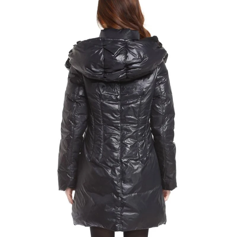 Утепленная Водонепроницаемая теплая куртка с капюшоном на утином пуху 2017 зимняя