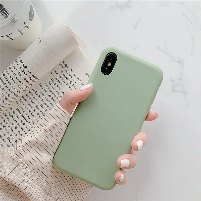 COOLY карамельный цвет матовый чехол для iphone 11 Pro Max 6 S 7 8 Plus X XS XR задняя крышка Мягкий ТПУ силиконовый чехол для телефона s Синий Розовый чехол