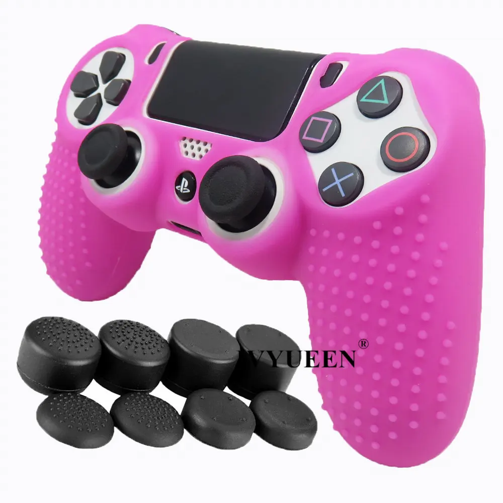 IVYUEEN для playstation 4 PS4 Pro тонкий силиконовый гелевый чехол-накладка с 8 аналоговыми ручками