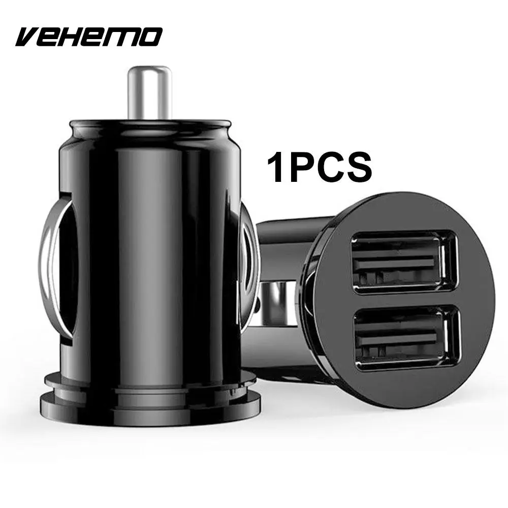 Vehemo Mini Dual USB Автомобильное зарядное устройство Pad автомобильный адаптер Быстрая