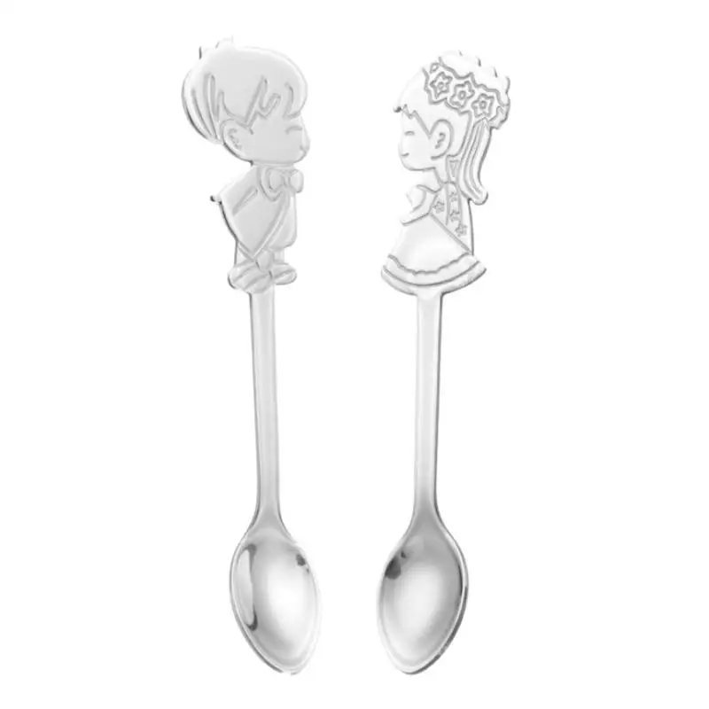 Нержавеющая сталь красочные Кофе ложка Радуга золото торт десертная творческий